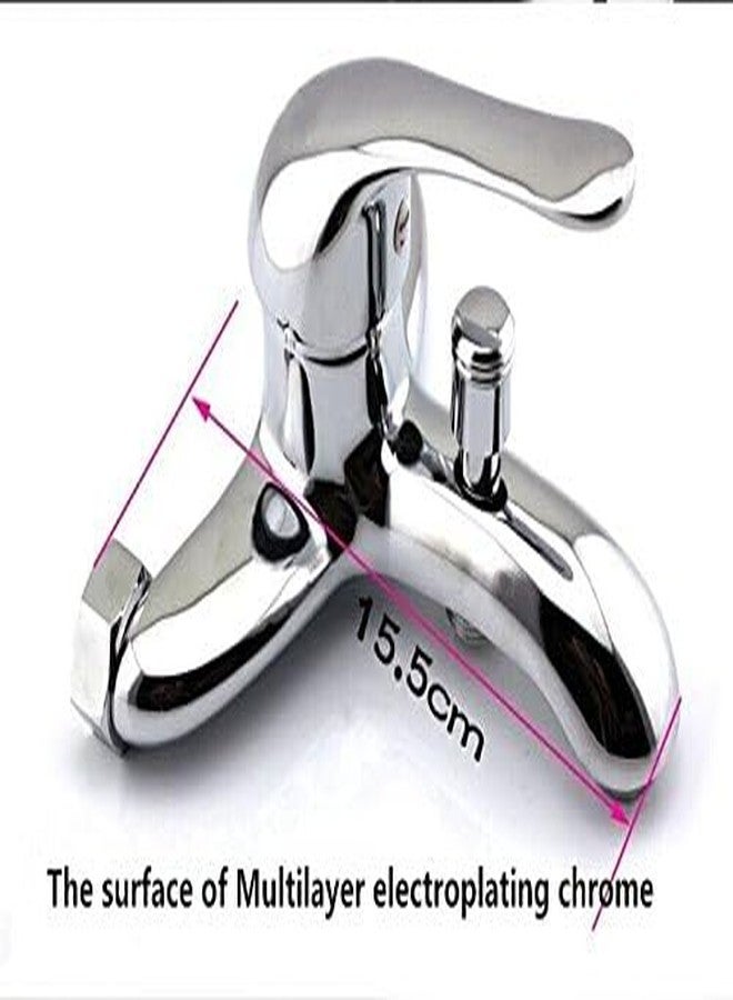 DRIZZLE Dolphin Single Lever Bathroom Wall Mixer 2in1 for Hot and Cold Water - Chrome - Image 2